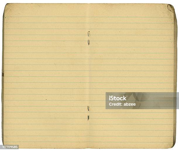Aprire Il Libro Di Carta Foderato - Fotografie stock e altre immagini di Blocco per appunti - Blocco per appunti, Composizione orizzontale, Danneggiato