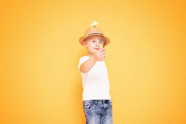 istock Happy kid in summer hat smiling. 1177099691