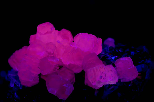 Fluorescent mineral stock photo