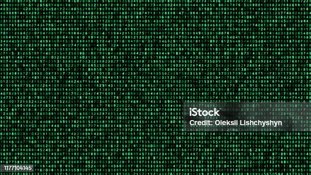Binary Computer Code Background Digital Background Matrix 3d Rendering ...