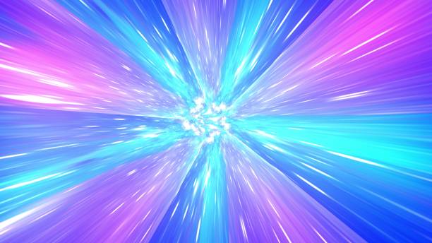 istock Abstract Hyperspeed jump on space, out space travel. Worm hole 3d illustration 1177104260