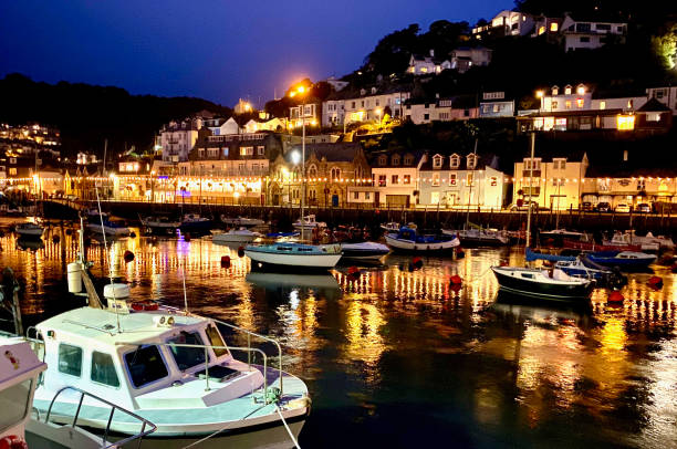 istock Autumn evening view across a Cornish harbour 1177114437