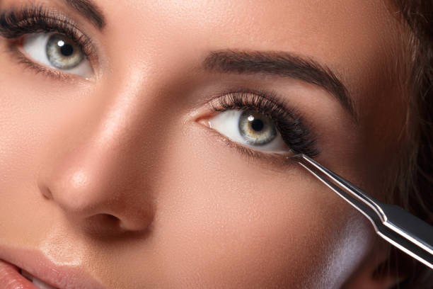 istock Beautiful woman with eyelash extension 1177116114