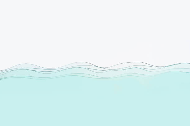 istock Abstract background, glass waves, blue tones 1177116341