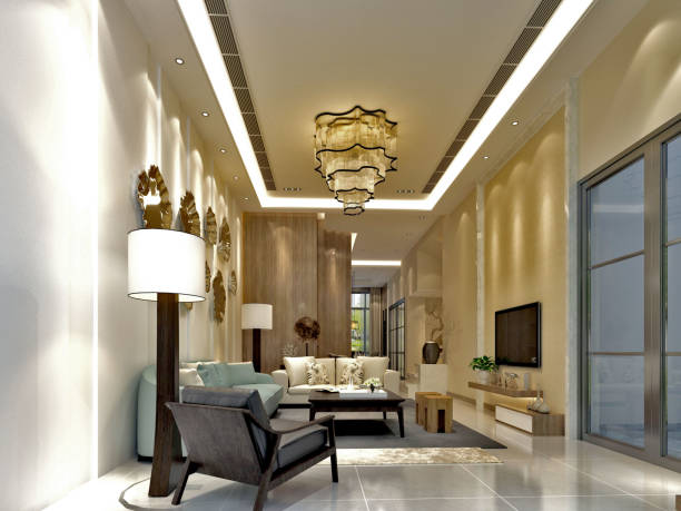 istock 3d render. Living room interior. 1177118431