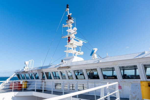 istock Control bridge of a ferry and clear sky 1177119665