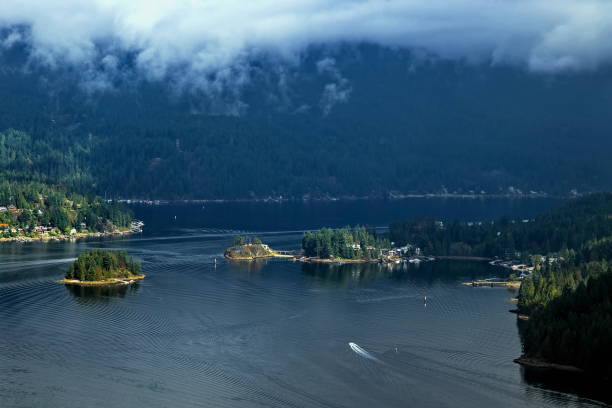 istock Coastal villages at  Deep Cove 1177126299