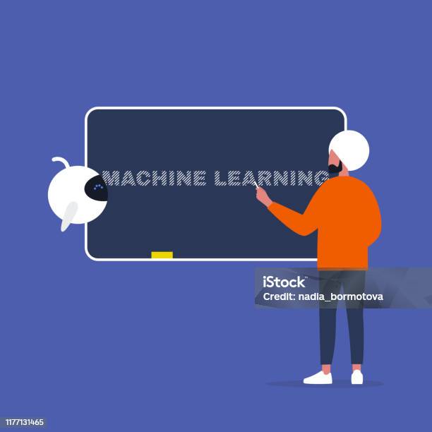 Machine Learning Artificial Intelligence Education Young Indian Male ...