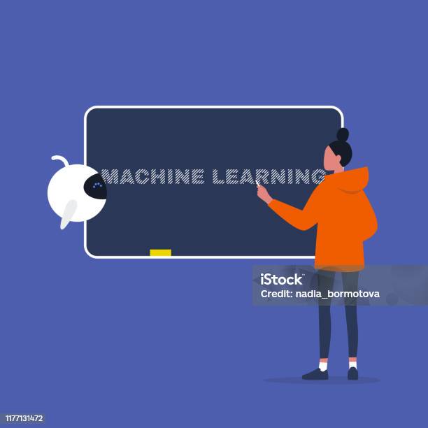 Machine Learning Artificial Intelligence Education Young Female ...