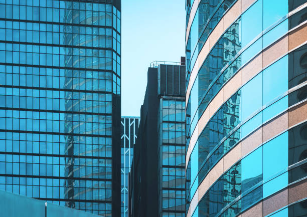 istock Modern office building close up in Hong Kong 1177131611