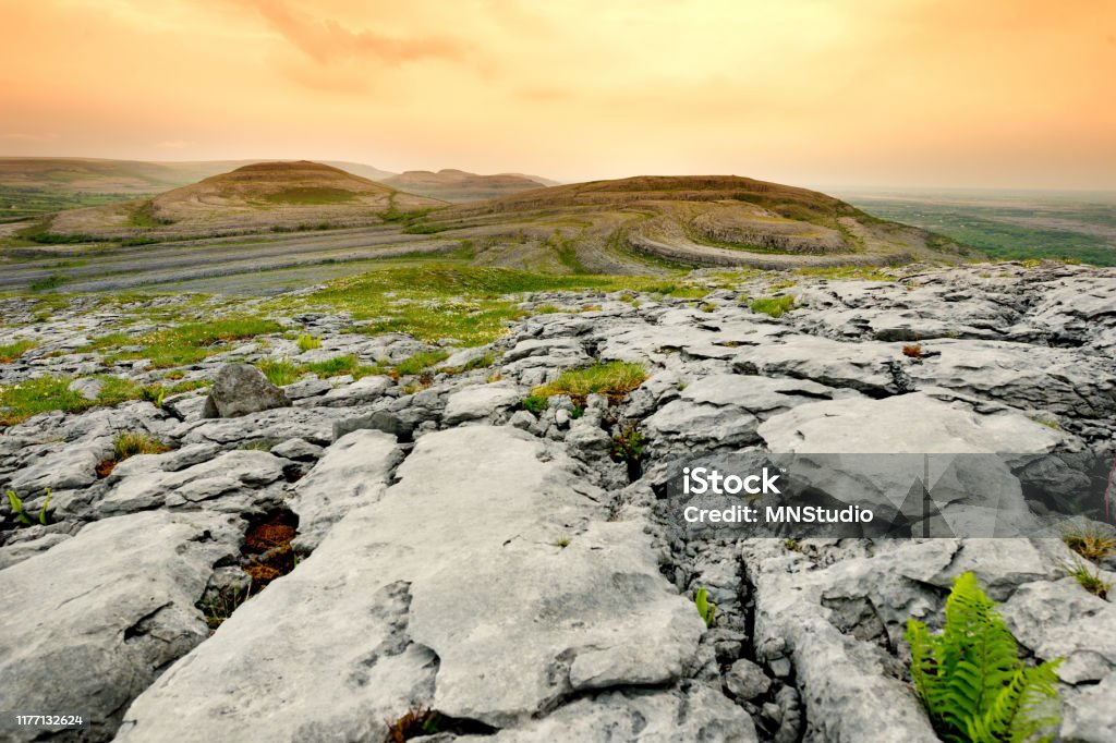 Phong Cảnh Ngoạn Mục Của Vùng Burren Của County Clare Ireland Nền Đá Vôi  Karst Lộ Ra Tại Công Viên Quốc Gia Burren Hình ảnh Sẵn có - Tải xuống Hình  ảnh