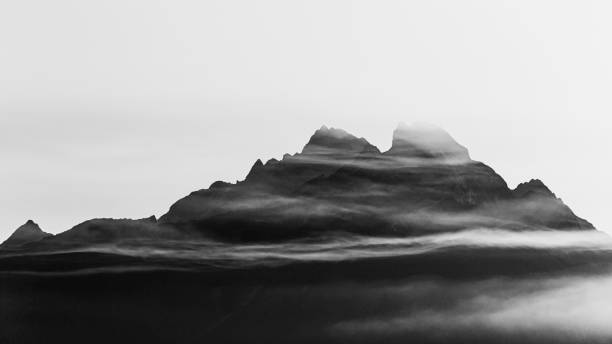 istock Glacier Bay National Park landscape in black and white 1177134437