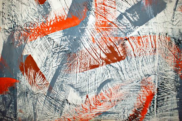 istock Bright wall with brush strokes. Colorful abstract background. 1177140275