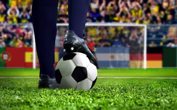 istock Soccer player getting ready for penalty kick 1177143128