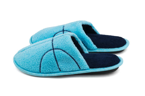 istock Side view of blue house Slippers isolated on white background. 1177144908