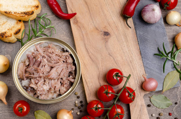 istock Canned meat in metal 1177150480