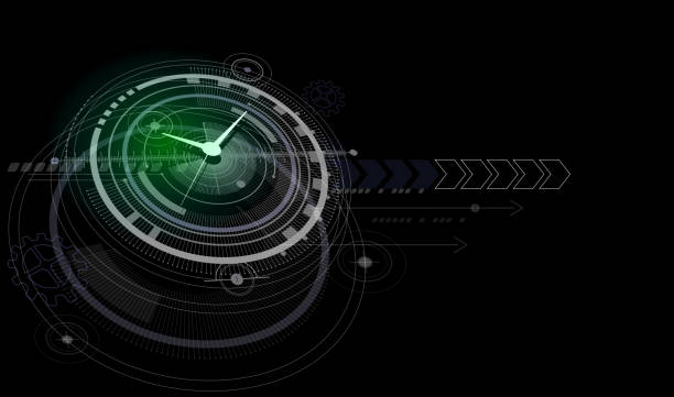 hud time time abstract background gears abstract stock illustrations