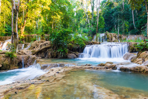 istock Tad Kuang Si, A great waterfall in Laung Prabang ,Laos 1177155622