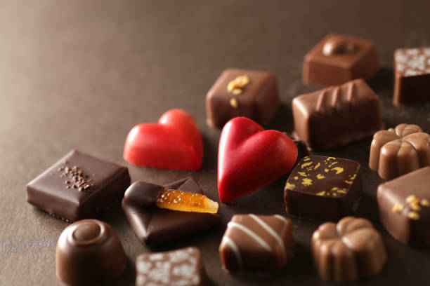 istock A collection of Valentine chocolates with heart-shaped chocolate 1177156779