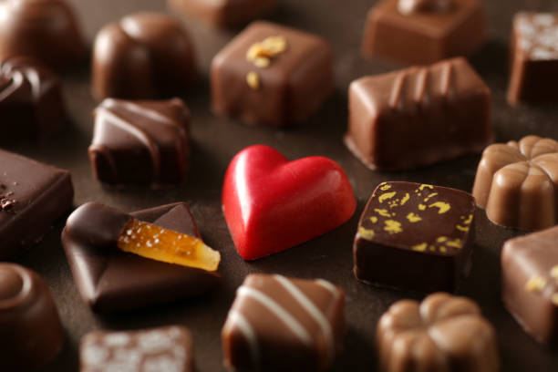 istock A collection of Valentine chocolates with heart-shaped chocolate 1177156880