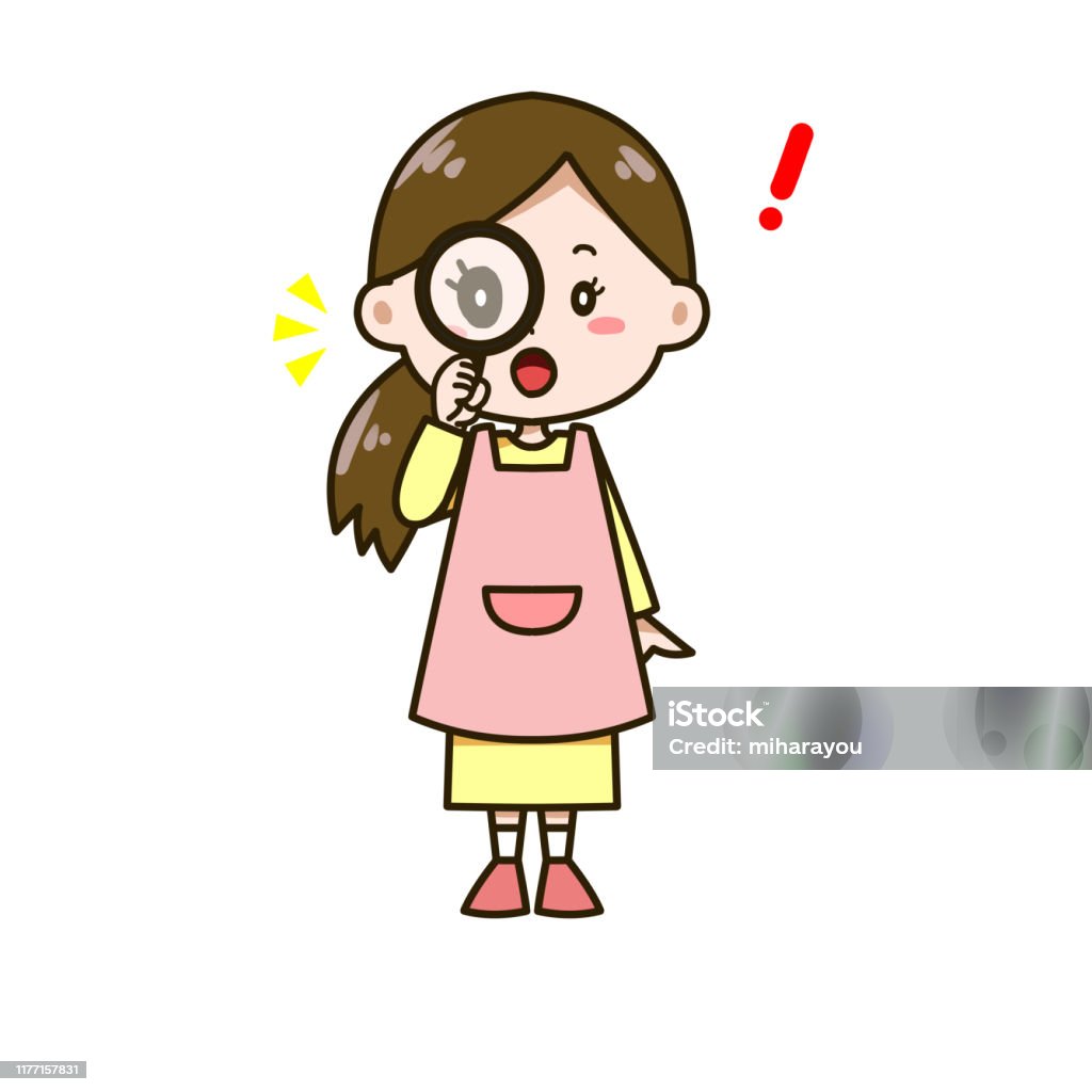 돋보기로 찾는 것을 갈아 낸 여성의 일러스트 20-29세에 대한 스톡 벡터 아트 및 기타 이미지 - 20-29세, 30-39세 ...