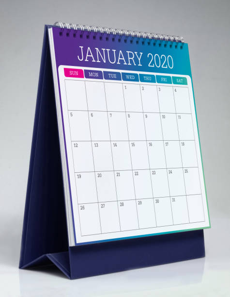 istock Simple desk calendar 2020 - January 1177160845