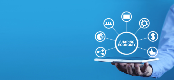 Sharing economy. Business, Internet, Technology
