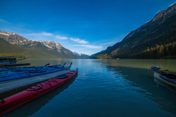 istock Alaska glacier, lake and mountains 1177161808