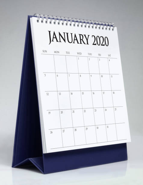 istock Simple desk calendar 2020 - January 1177161977