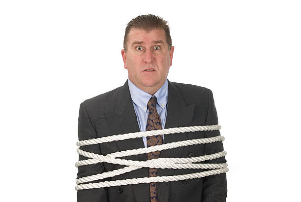 istock Businessman tied up 117716462