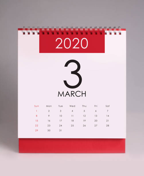 istock Simple desk calendar 2020 - March 1177165053