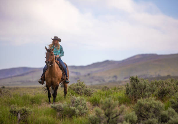 istock Cowgirl Horseback Riding 1177165147