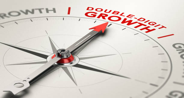 istock Double-Digit Growth Rate. Annual Results Concept 1177165160