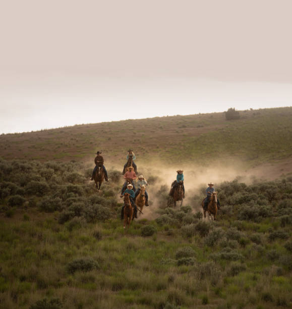 istock Ranchers on horses in Utah, USA 1177166093