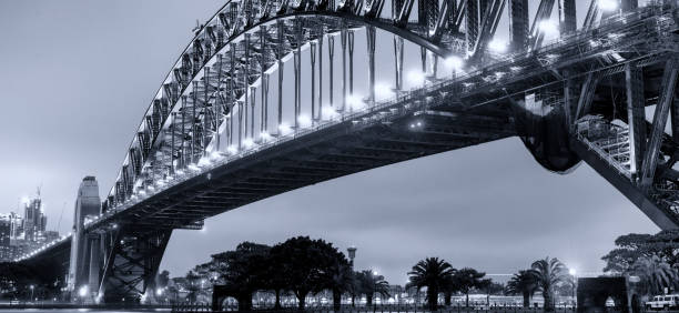 istock Sydney night skyline in black and white 1177166204