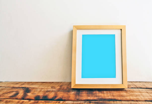 istock Wooden Frame Mockups with wooden background 1177166657