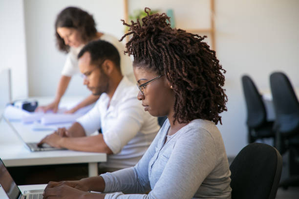 istock African American software company employee working at workplace 1177167873