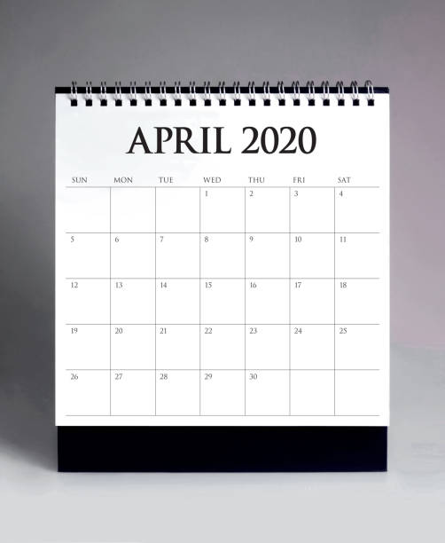 istock Simple desk calendar 2020 - April 1177168489