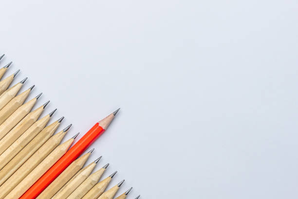 istock Different pencil standout show leadership concept. 1177168743