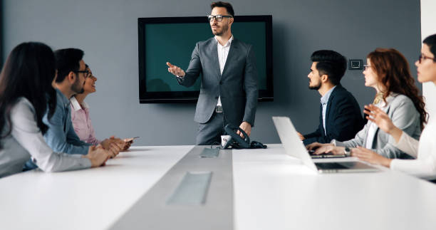 istock Business people conference in modern meeting room 1177169587