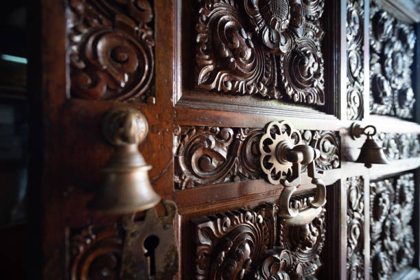 istock close up old wooden door 1177169642
