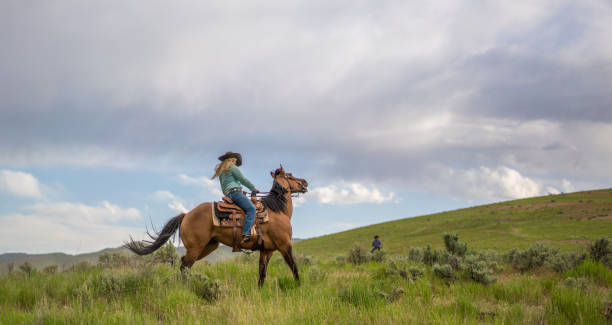 istock Cowgirl Horseback Riding 1177169928