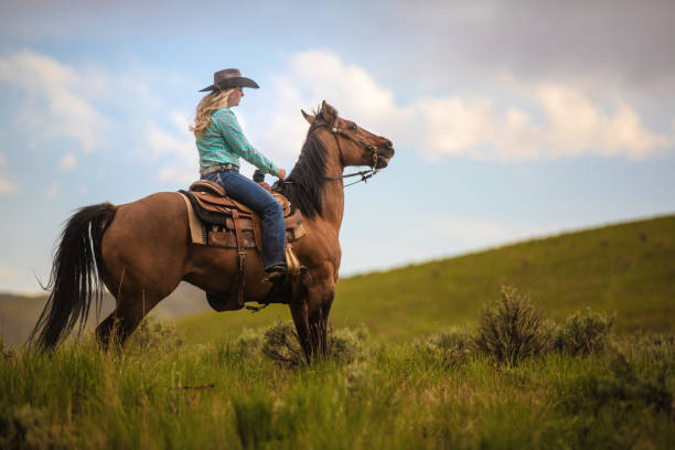 istock Cowgirl Horseback Riding 1177171066