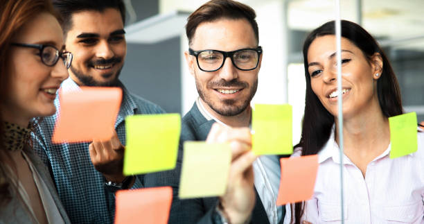 istock Creative business people working on business project in office 1177171787