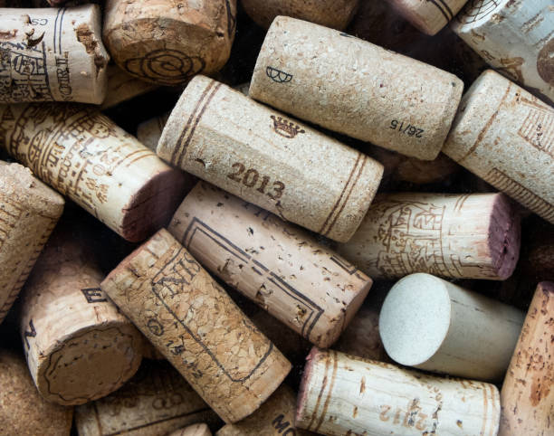 istock Background of used wine corks 1177174619