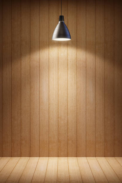 istock wooden room with lamp 1177177200