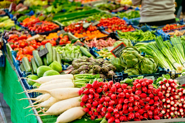 Large farmer’s market in Munich, Germany