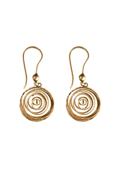 istock Golden earrings isolated 1177177678