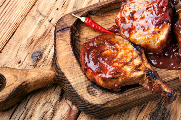 istock Grilled meat in plum sauce 1177179446