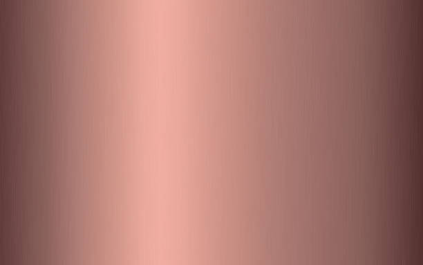 illustrations, cliparts, dessins animés et icônes de gradient métallique en or rose avec des rayures. effet de texture de surface de papier d'aluminium rose. illustration de vecteur - brass instrument illustrations